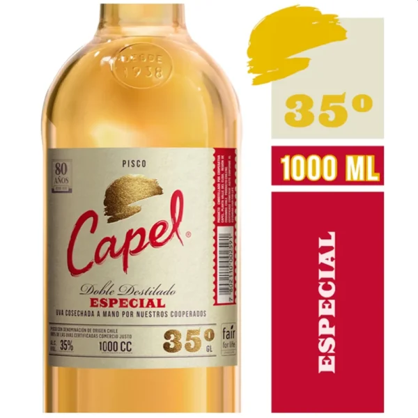Pisco Capel D/Destilado 1Lt